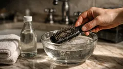 Come pulire pettine e spazzola con l’aceto bianco: il metodo semplice che elimina sebo e odori