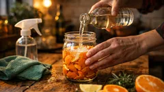 Detergente naturale con aceto e bucce di mandarino: come farlo e dove usarlo davvero